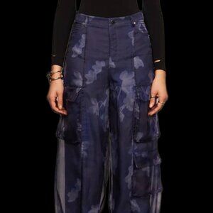 Silk Organza Cargo Pants